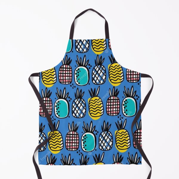 Item preview, Decorative Pineapple on blue background designed and sold by pugmom4.