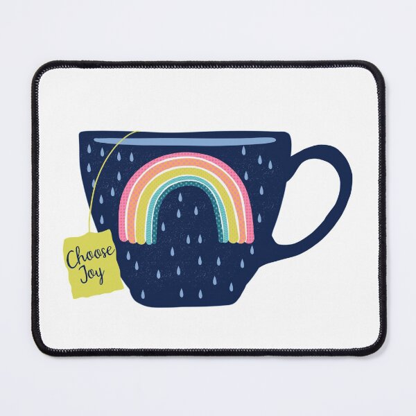 Item preview, Choose Joy Tea cup with a rainbow designed and sold by Zendays.