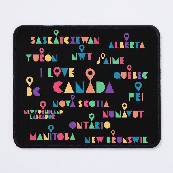 Item preview, Colorful Vintage I Love Canada Provinces and Territories Logos designed and sold by Travalex.
