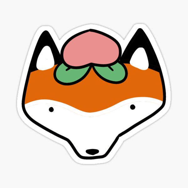 Visage de renard à la pêche Sticker