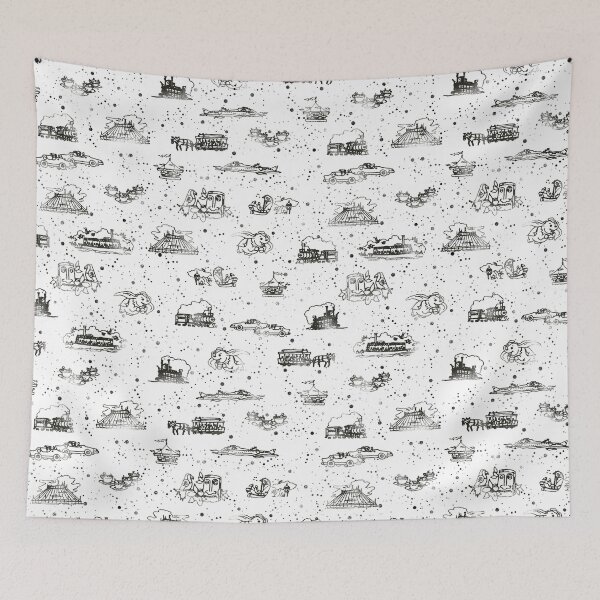Item preview, Magic Kingdom Retro (ink) designed and sold by Cammi Friederichs.
