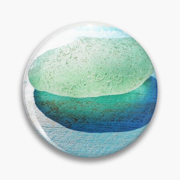 Item preview, Sea Foam Sea Glass Sunlit on Turquoise Rough Wood Background designed and sold by Beachy.