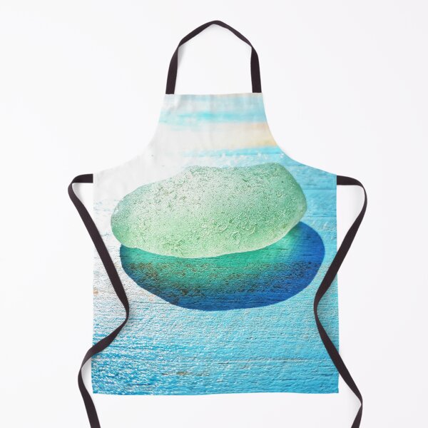 Item preview, Sea Foam Sea Glass Sunlit on Turquoise Rough Wood Background designed and sold by Beachy.