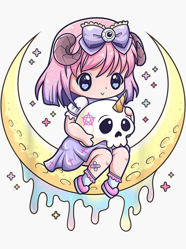 Pastel Goth Yami Kawaii Menhera Creepy Cute Anime' Sticker