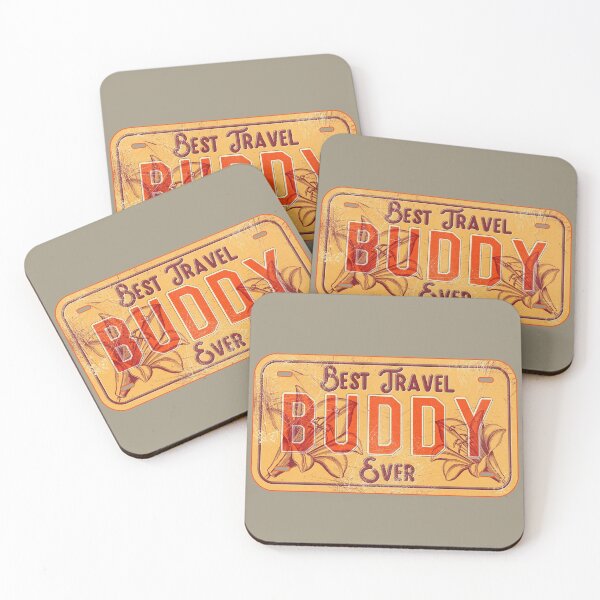 Item preview, Best Travel Buddy - License Plate Flowers designed and sold by 99vectors.