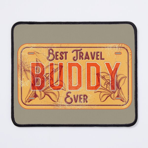 Item preview, Best Travel Buddy - License Plate Flowers designed and sold by 99vectors.