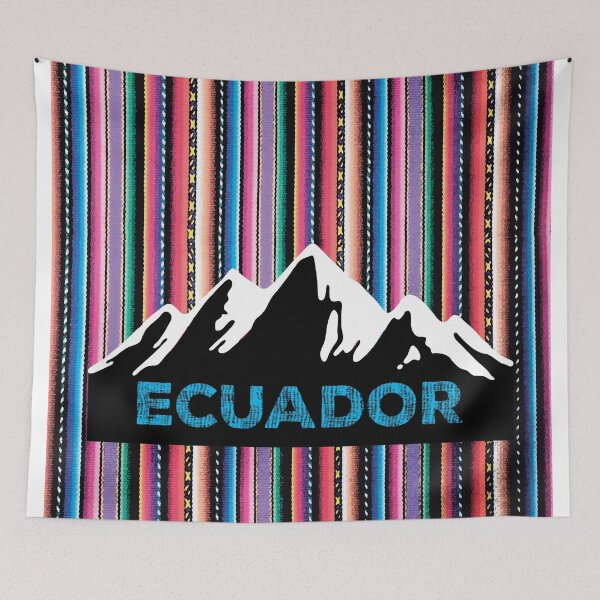 Item preview, Andean Ecuadorean mountains and colorful aguayo sky Sticker designed and sold by amazandes.