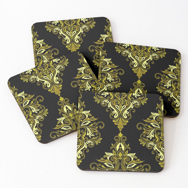 Item preview, Seamless Paisley Repeat Pattern - Yellow and Black designed and sold by SemDesigns1.