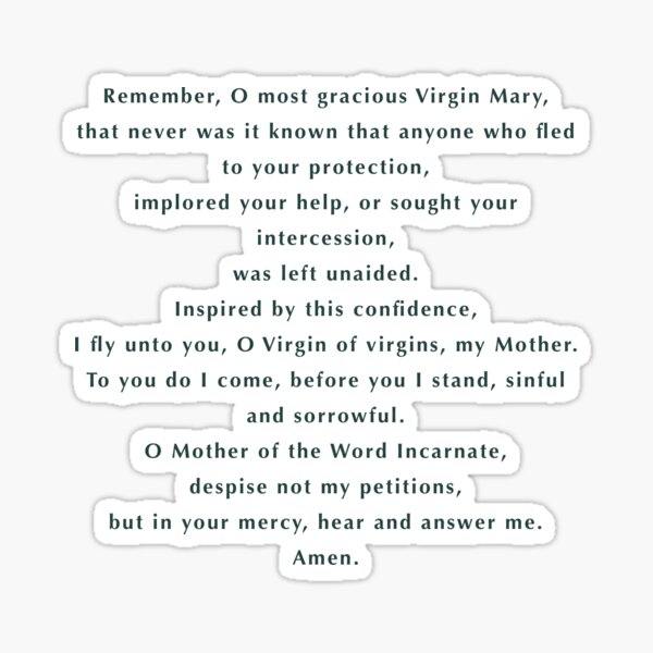 Item preview, Memorare designed and sold by katiefurrer.