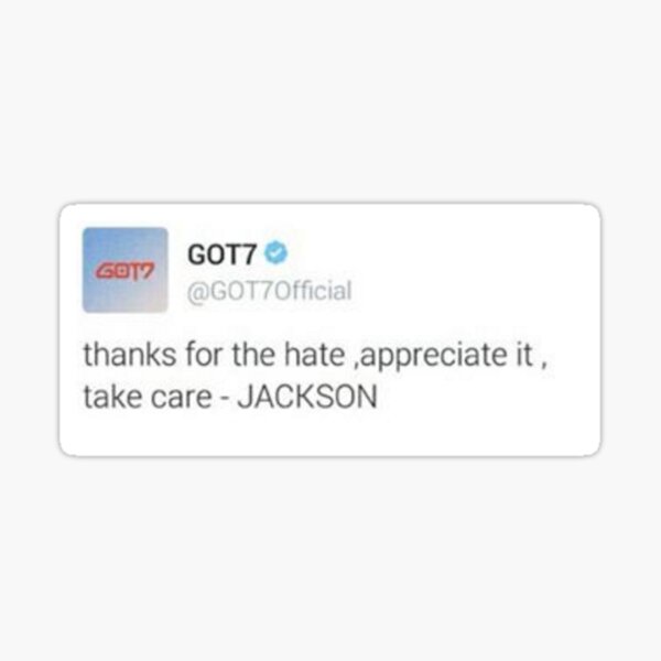 Artikel-Vorschau von Got7 Jackson Tweet, designt und verkauft von gotchicken.