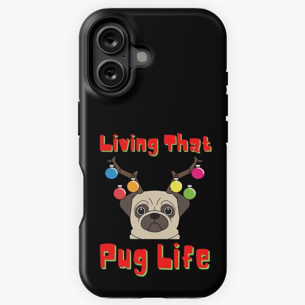 Vista previa del artículo con la obra «Living That Pug Life Edición de Navidad», diseñado y vendido por Vibbin4Life33.