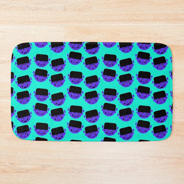 Item preview, Violet & Teal Cute Frankenstein Faces Pattern designed and sold by Jelly Turnip.
