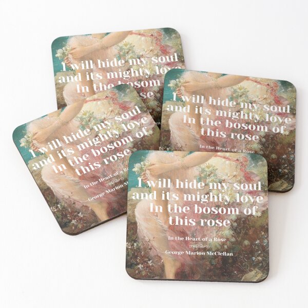 Item preview, Water Lilies by H. Zatzka with Poem In the Heart of a Rose by George Marion McClellan  designed and sold by Bellathewilde.