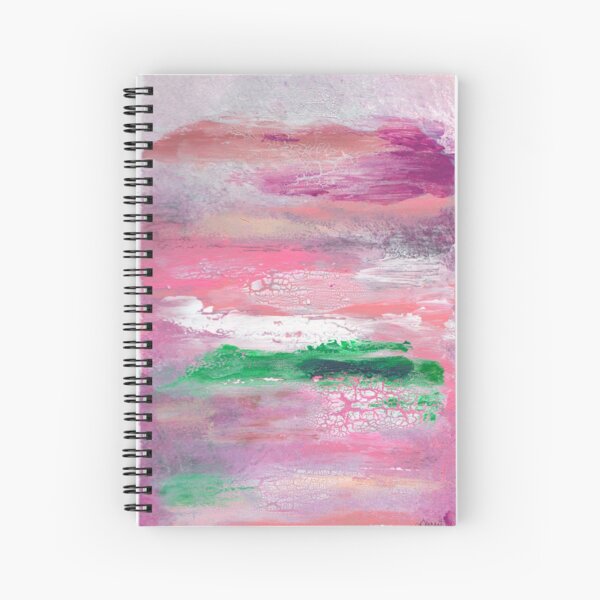 ROCK STUDY IN PINKS - ART BY KATHLEEN TENNANT Spiral Notebook