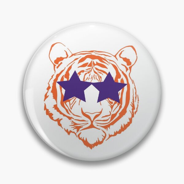 Item preview, Go Tigers Orange and Purple Gameday Button designed and sold by ellm.