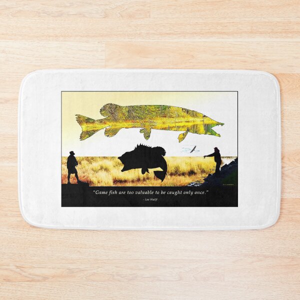 Item preview, Northern Pike Silhouete, Fishing Montage designed and sold by AMacGPhilly.