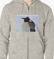 Molting Emperor Penguin Zipped Hoodie
