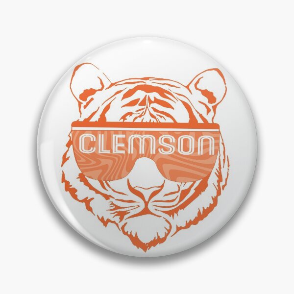 Item preview, Clem Tiger Orange and Purple Gameday Button and Sticker designed and sold by ellm.