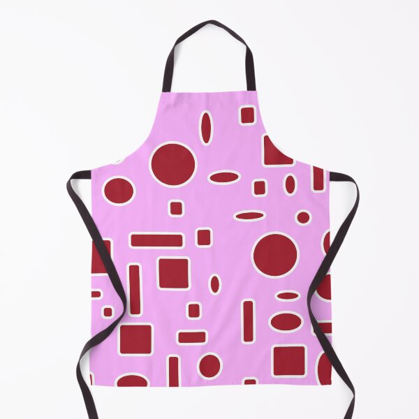 Item preview, All-Over Ruby Red Circles, Oblong Shapes, Square Shapes on a Light Purple background Design designed and sold by ThisNThatImages.
