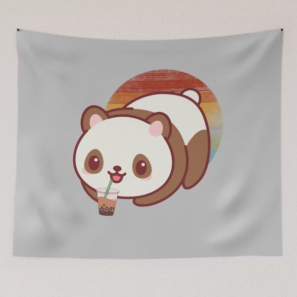 Item preview, BABY PANA DRINKING BOBA TEA  designed and sold by RetroPlaceee.