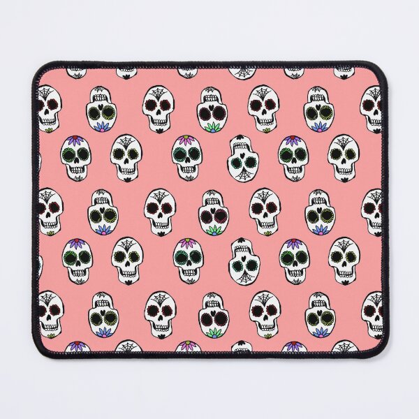 Item preview, Pastel Pink Halloween Sugar Skull Pattern designed and sold by Julie Erin Designs.
