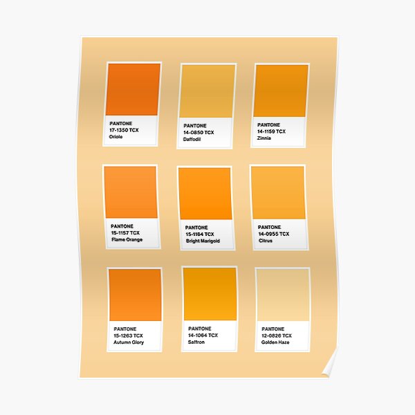 Pantone Orange Palette