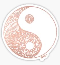 Rose Gold Yin Yang Sticker
