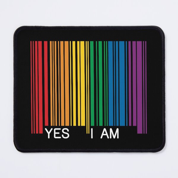 Item preview, Yes I Am, LGBTQ Barcode Graphic designed and sold by iscaStudioArt.
