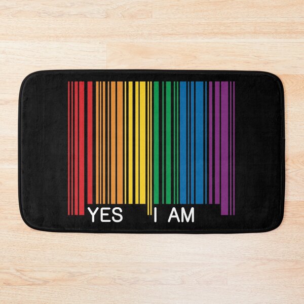 Item preview, Yes I Am, LGBTQ Barcode Graphic designed and sold by iscaStudioArt.