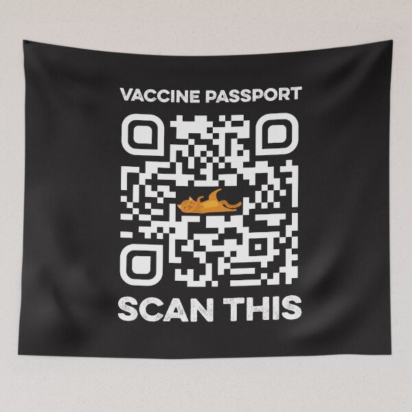 Item preview, Vaccine Passport Scan This Funny Cat Cute Kawaii Kitty Fun designed and sold by gkao.