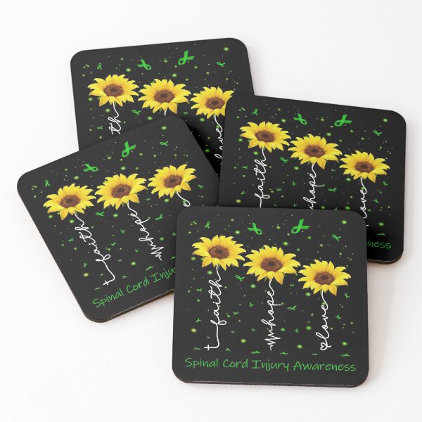 Item preview, Sunflower Faith Hope Love Spinal Cord Injury Awareness designed and sold by largellie.