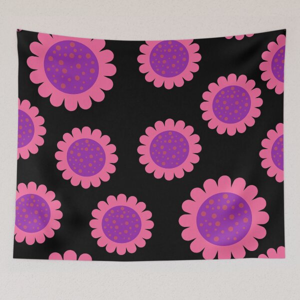 Item preview, Pink flowers - floral fun colours pattern designed and sold by Hanger52.