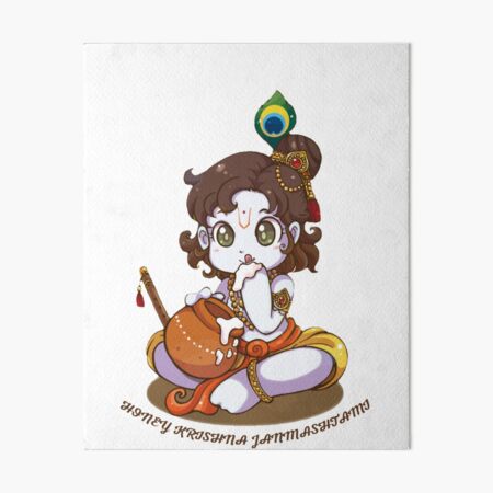 Hand draw modern art sketch lord shri krishna janmashtami card design  9967454 Vector Art at Vecteezy