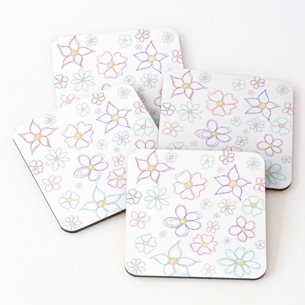 Item preview, Scribbly colourful flower patten   designed and sold by -Lily-Anne-.