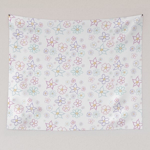 Item preview, Scribbly colourful flower patten   designed and sold by -Lily-Anne-.