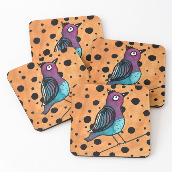 Item preview, Polka dot bird designed and sold by CarrieIsArtsy.