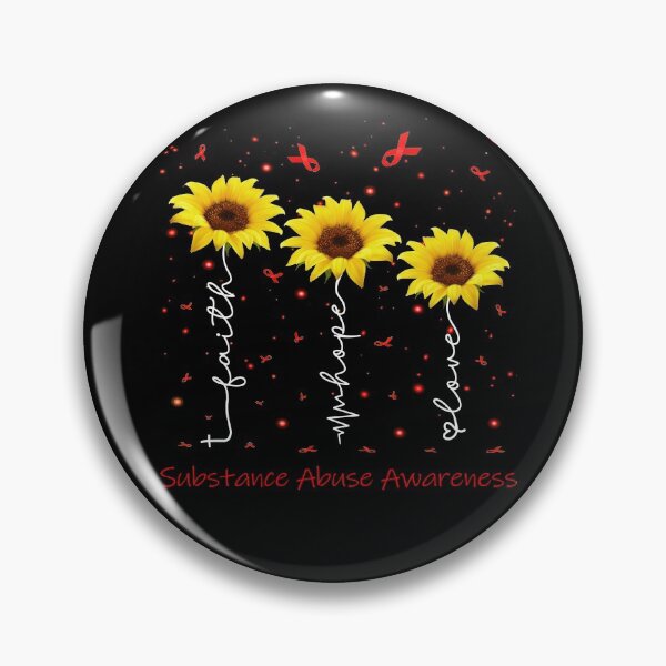 Item preview, Sunflower Faith Hope Love Substance Abuse Awareness designed and sold by largellie.