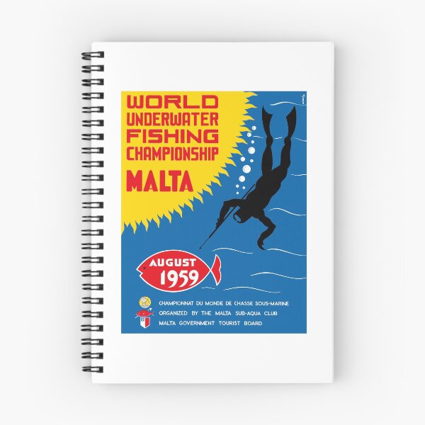 Item preview, 1959 MALTA Spearfishing Championship Poster designed and sold by retrographics.