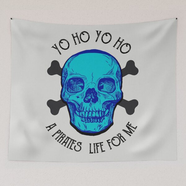 Item preview, yo ho yo ho  a pirates life for me - Cool Blue Sepia style designed and sold by AirsoftBD.