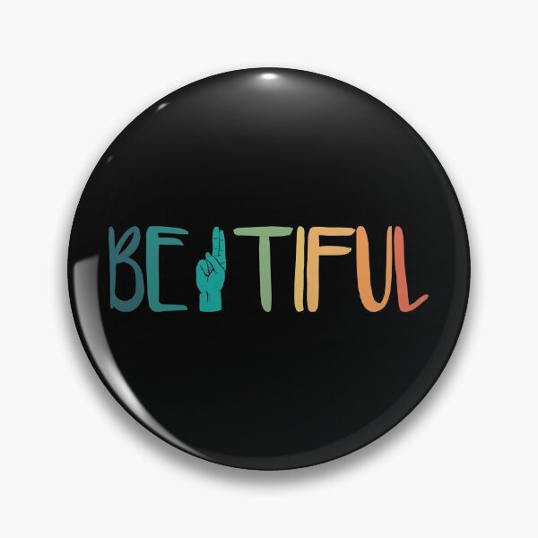 Item preview, Be-U-tiful - Hand Sign Language Teachers Interpreter ASL - Retro Colors designed and sold by kindxinn.
