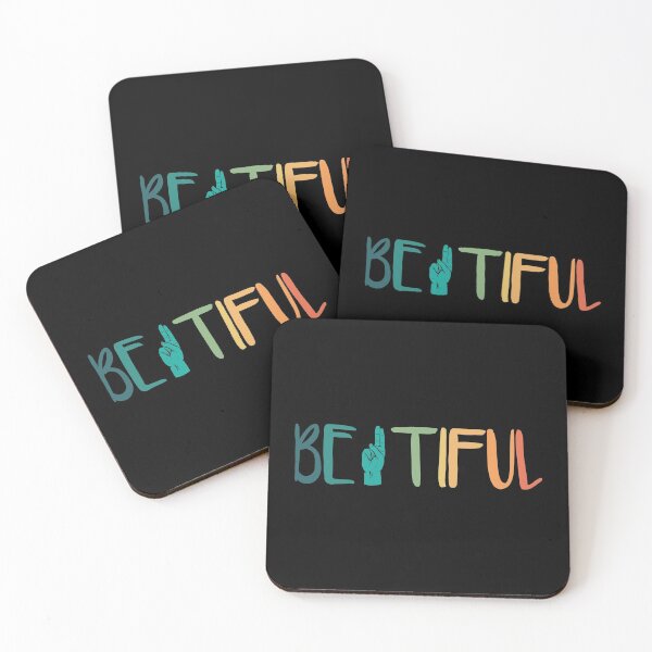 Item preview, Be-U-tiful - Hand Sign Language Teachers Interpreter ASL - Retro Colors designed and sold by kindxinn.
