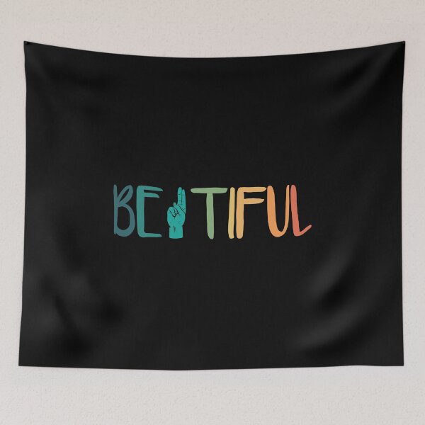 Item preview, Be-U-tiful - Hand Sign Language Teachers Interpreter ASL - Retro Colors designed and sold by kindxinn.