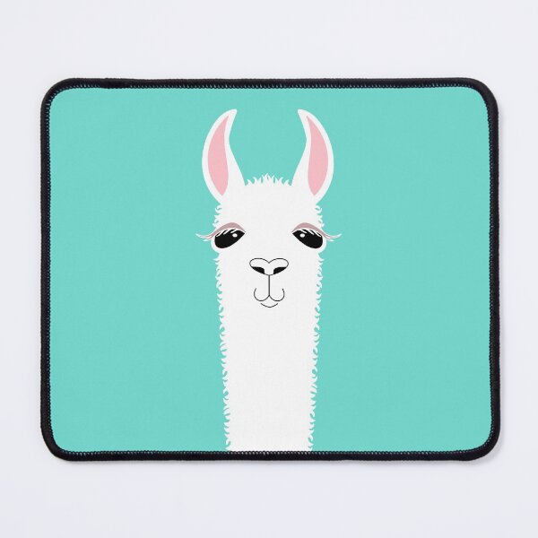 Item preview, LLAMA PORTRAIT ON EGGSHELL BLUE designed and sold by Jean Gregory Evans.