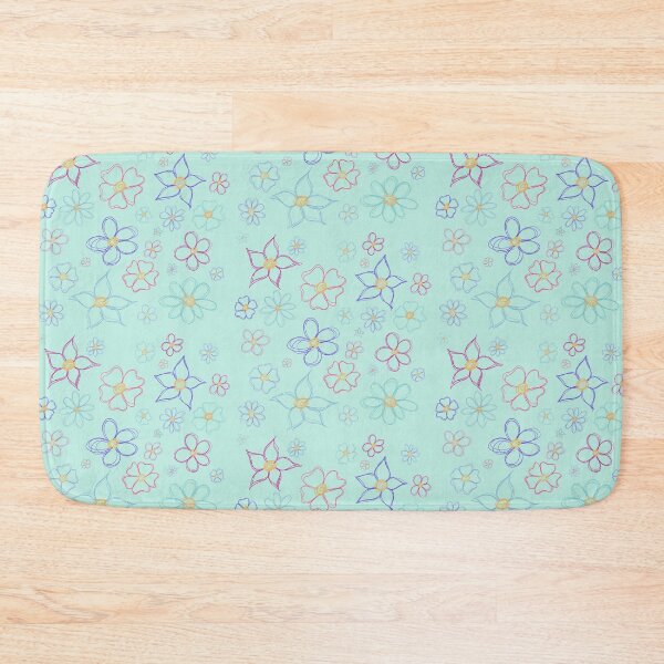 Item preview, of Scribbly colourful flower patten  (coloured background) designed and sold by -Lily-Anne-.