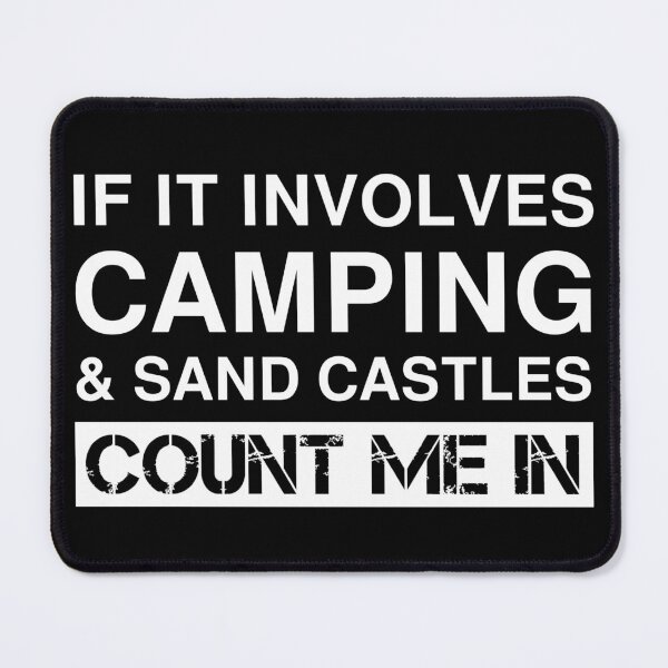 Item preview, Funny Camping And Sand Castles RV Outdoor Camper designed and sold by Creekman Designs.