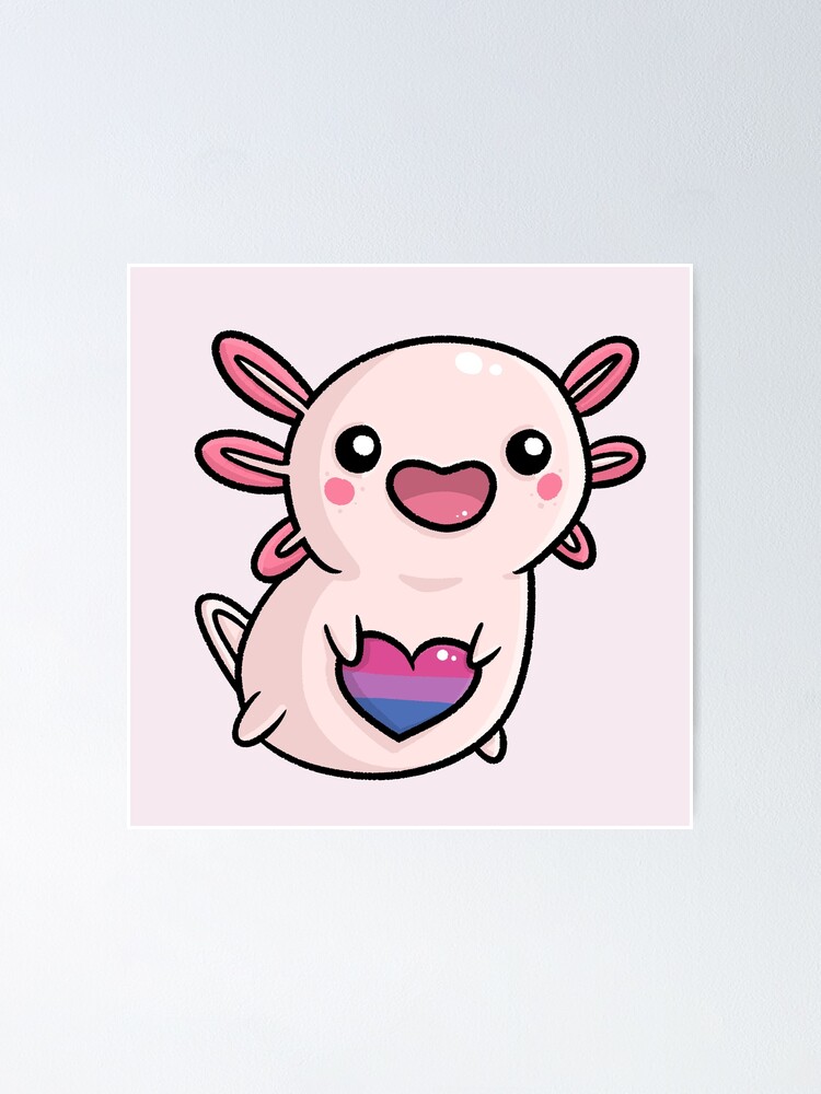 Cute Axolotl Bi Queer Flag Banner Lgbtq Kawaii Poster For Sale By Nyn4 Redbubble 9133