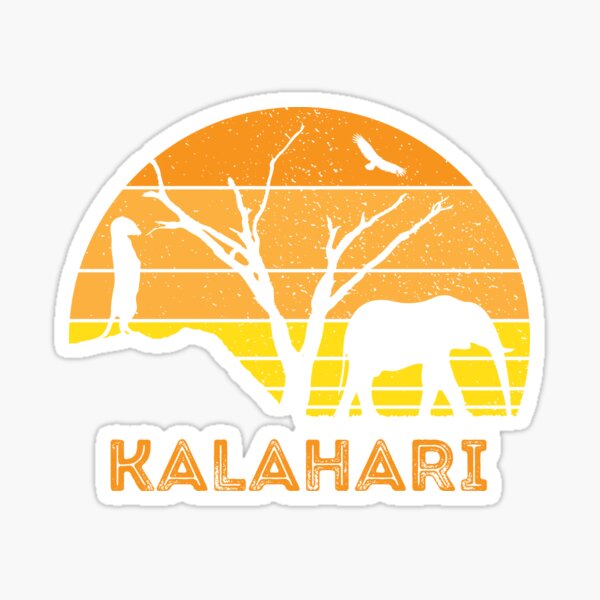 Vista previa del artículo con la obra «Desierto Kalahari Elefante Suricata Atardecer Safari África», diseñado y vendido por d247.