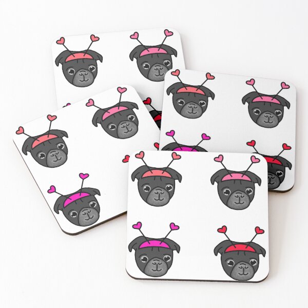 Item preview, Black Pug Heart Bopper Pack designed and sold by LeasPugGrumble.