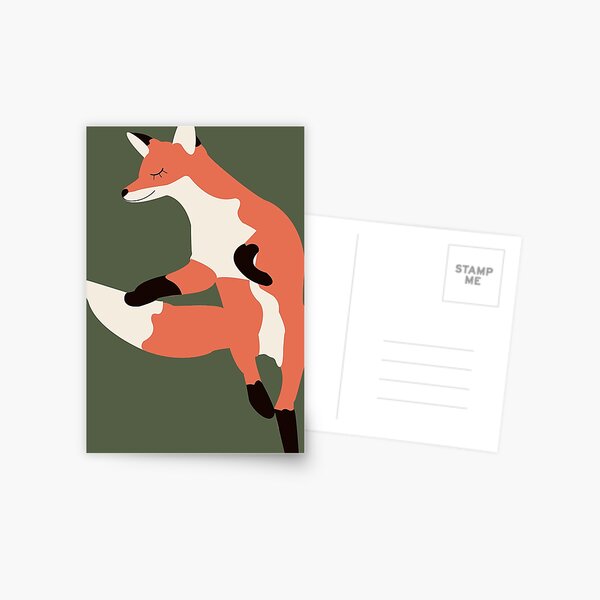 fox jumping Postcard