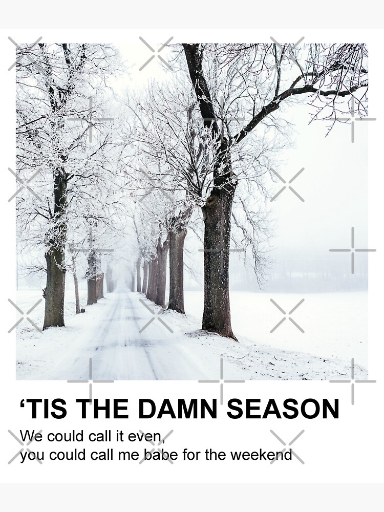 Taylor Swift Tis The Damn Season Lyrics Photo Card Sticker For Sale By Lentils Redbubble 